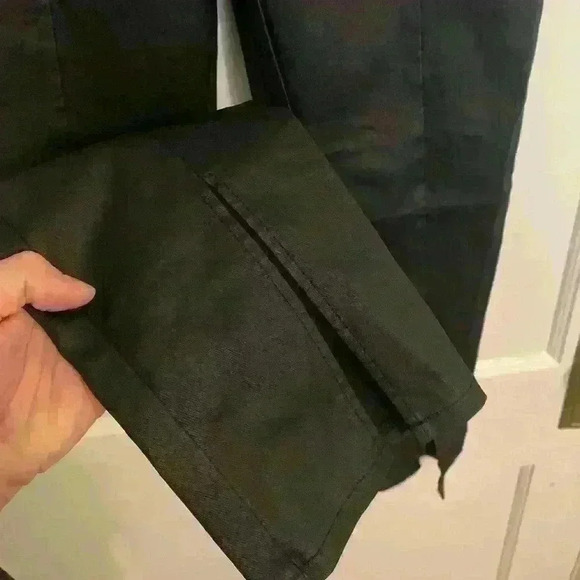 Princess Polly Ryan Pants, Black faux leather style, split hem, Women’s size 10 - Picture 5 of 9